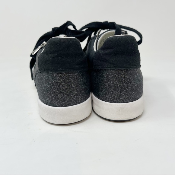 GEOX RESPIRA Women’s BLOMIEE ANTHRACITE GLITTER Sneakers Side Zip Size 9 - Picture 7 of 11